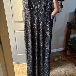 Elegant Black Sequin Gown